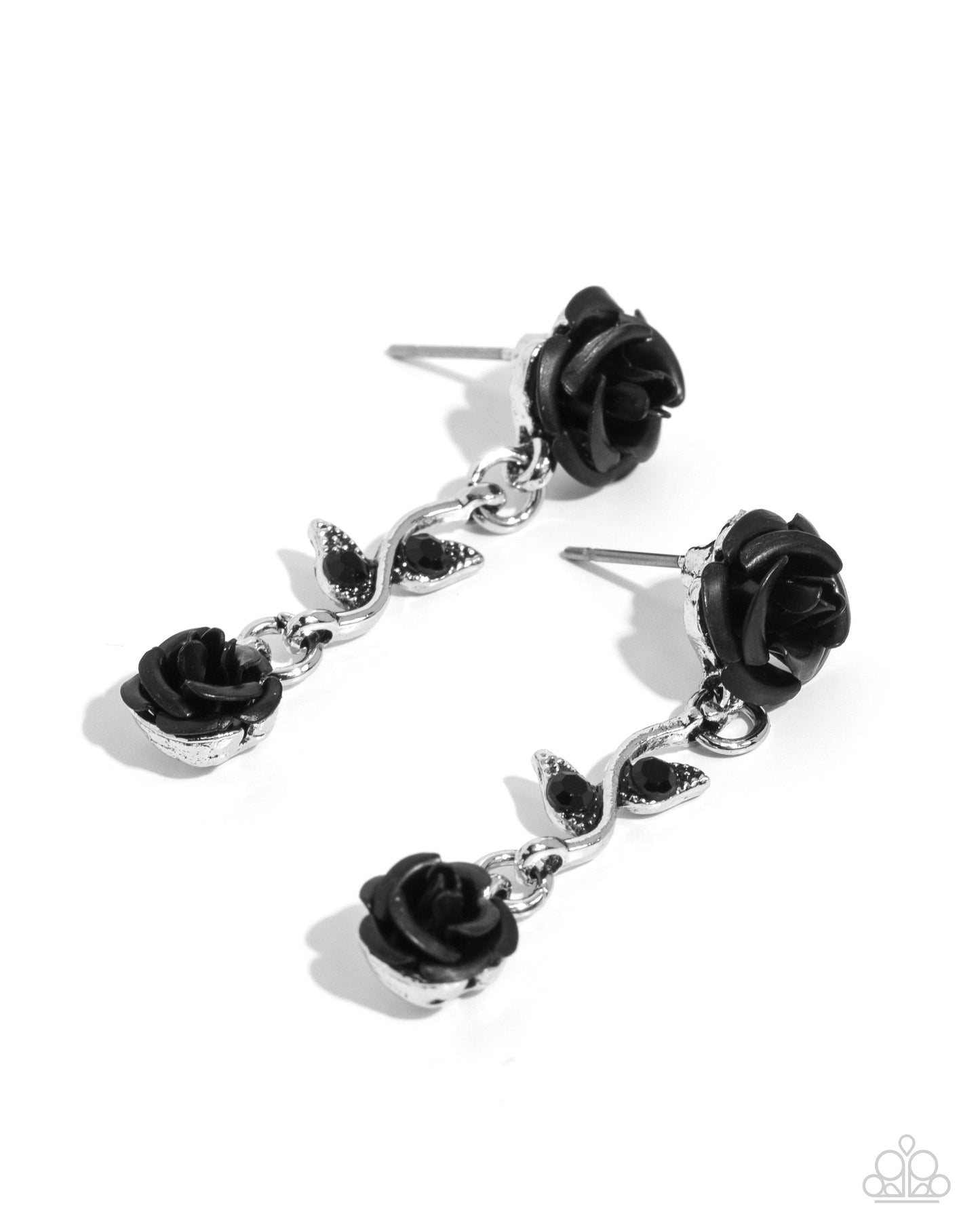 Led by the ROSE - Black Post Earrings