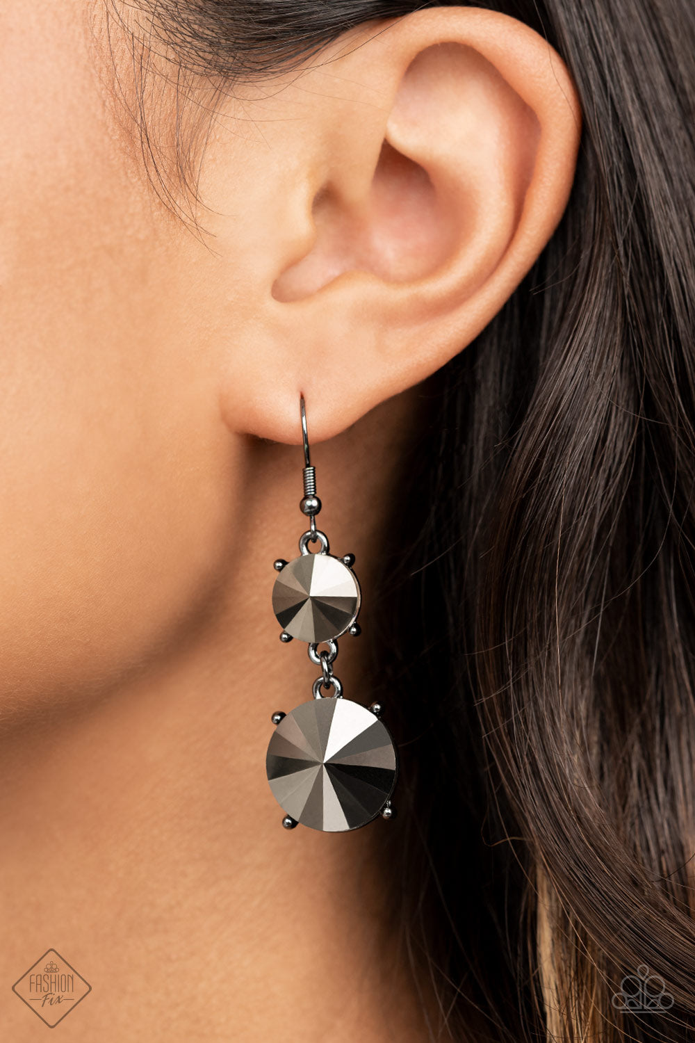 Earring: "Sizzling Showcase Black Earrings