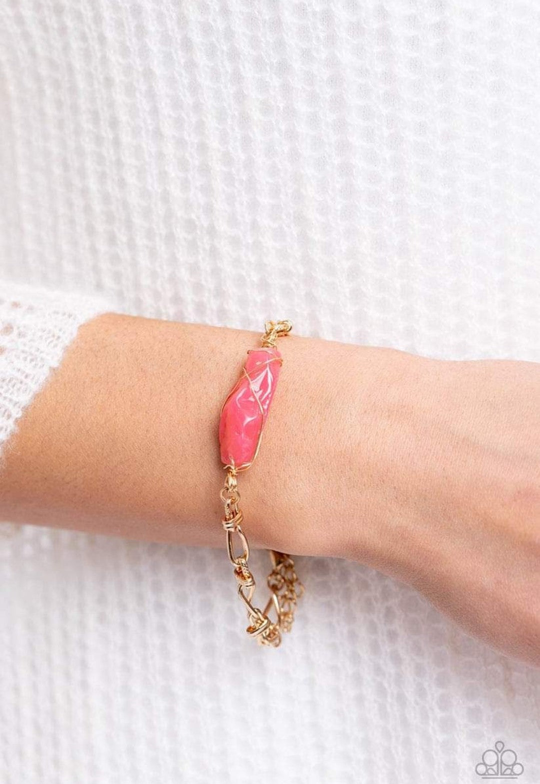 Whimsically Wrapped pink Bracelet