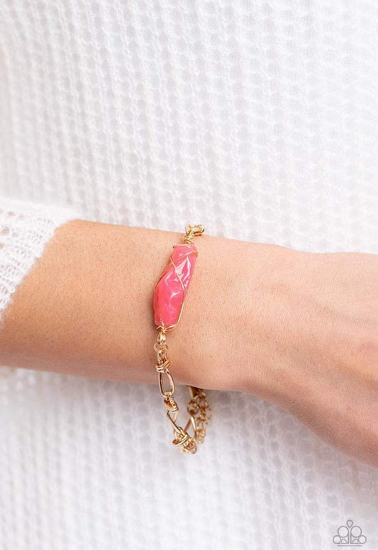 Whimsically Wrapped pink Bracelet