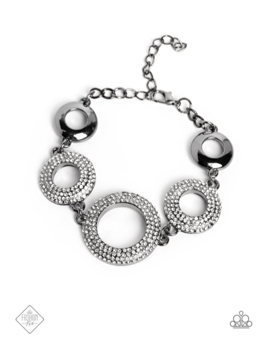 Dazzing Dinamo - Black Hoop Earrings & Bracelet