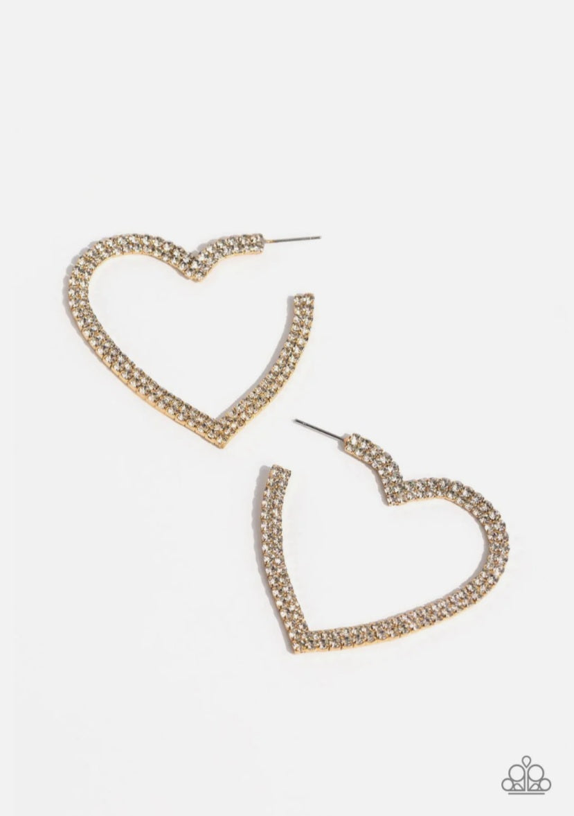 Sweetheart Sequence - gold  Hoop Earrings