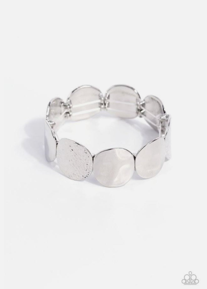 Rippling Record - Silver Bracelet