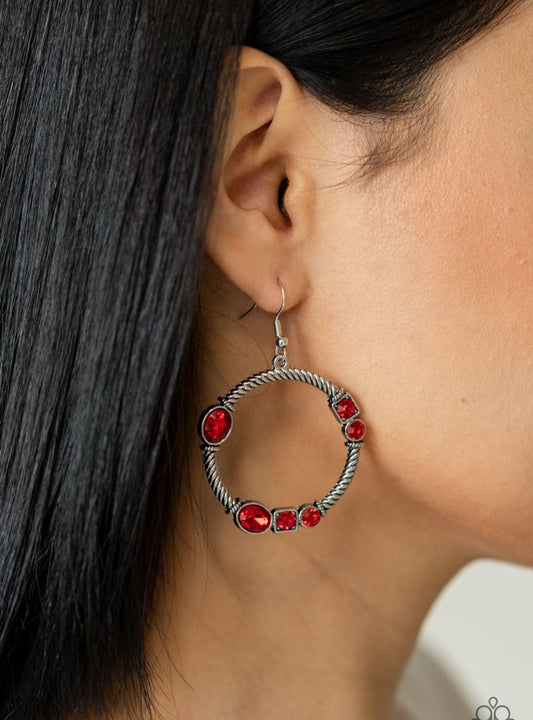 Glamorous Garland - Red Earring