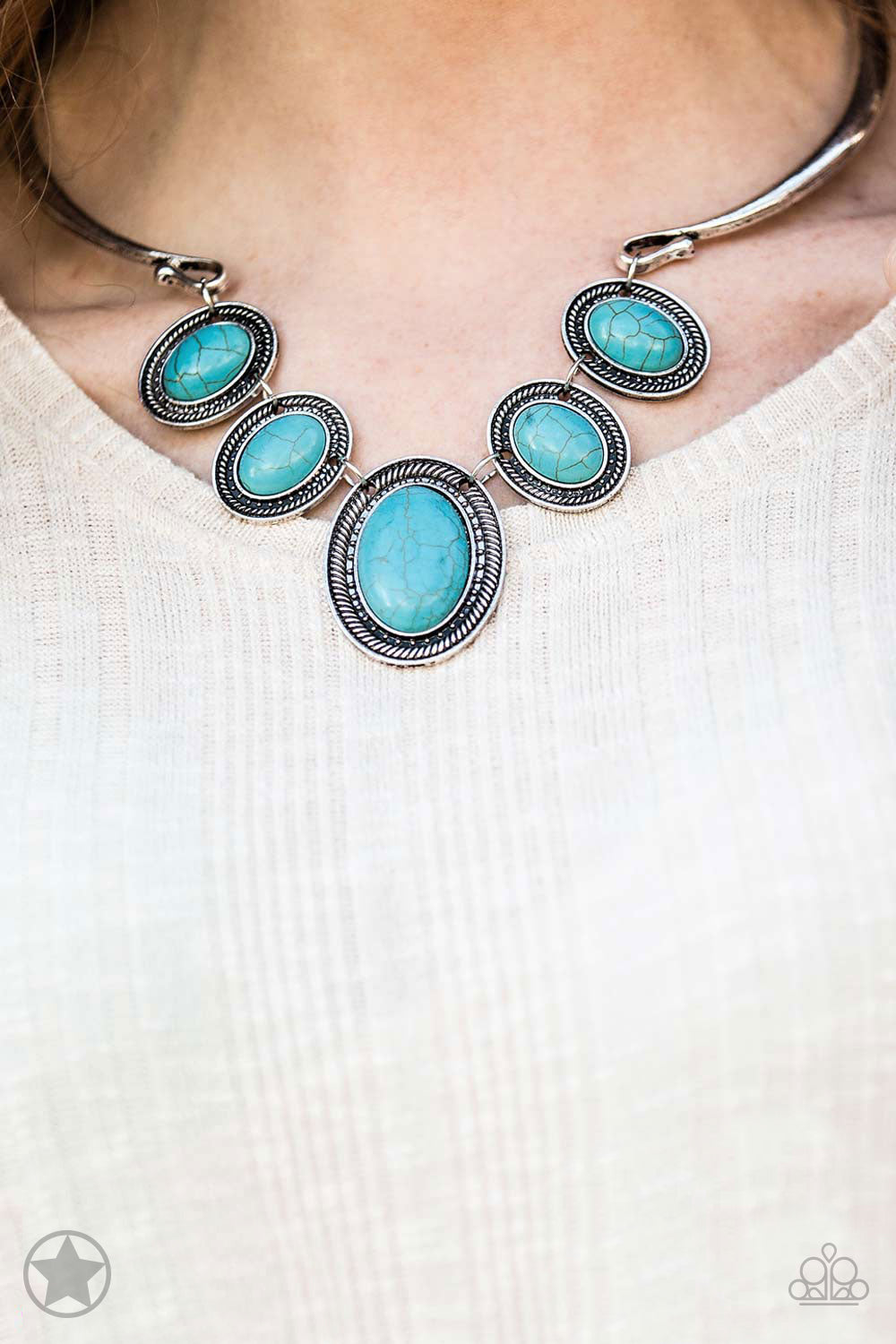 River Ride - Blue Necklace Earring Set.