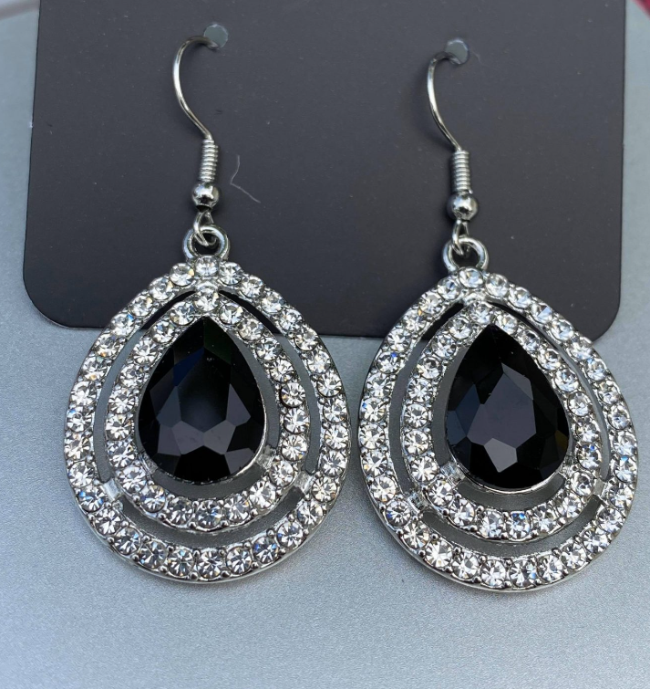 Millionaire Debonair Black Earring