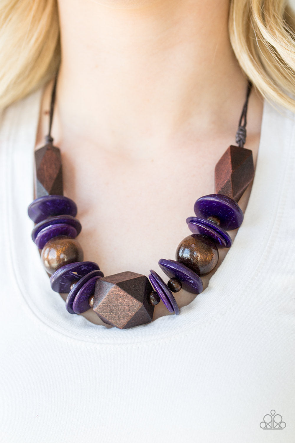 PACIFIC PARADISE PURPLE NECKLACE EARRING SET