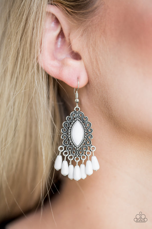 Private Villa - White Earring