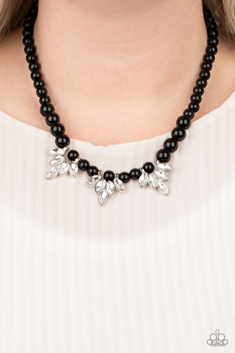 Society Socialite - Black Necklace Earring Set