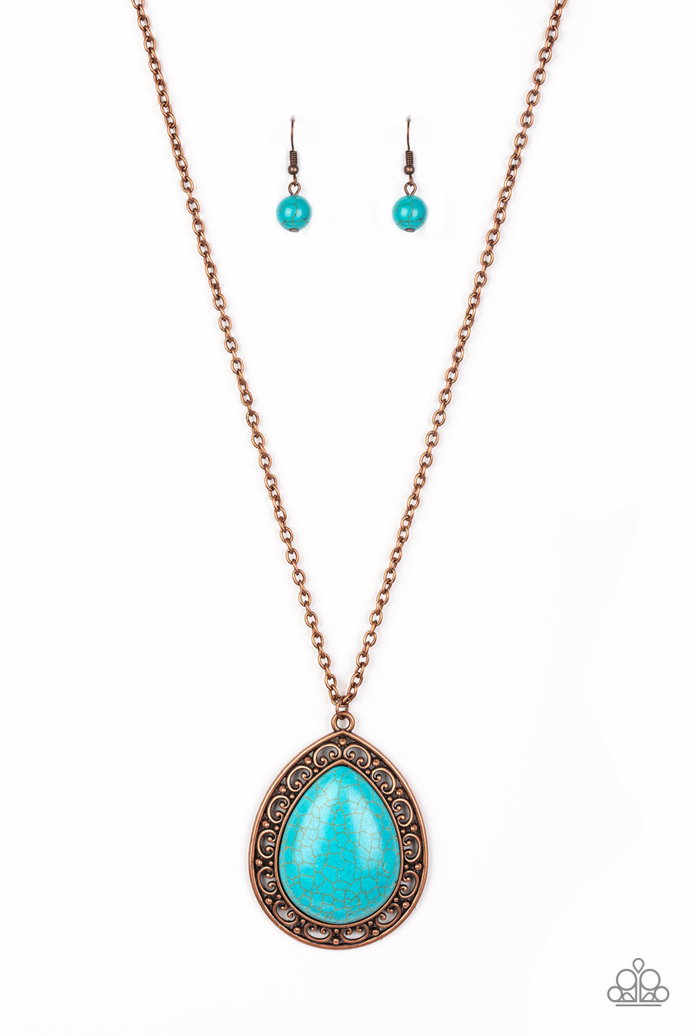 Full Frontier - Copper Necklace Earring Set