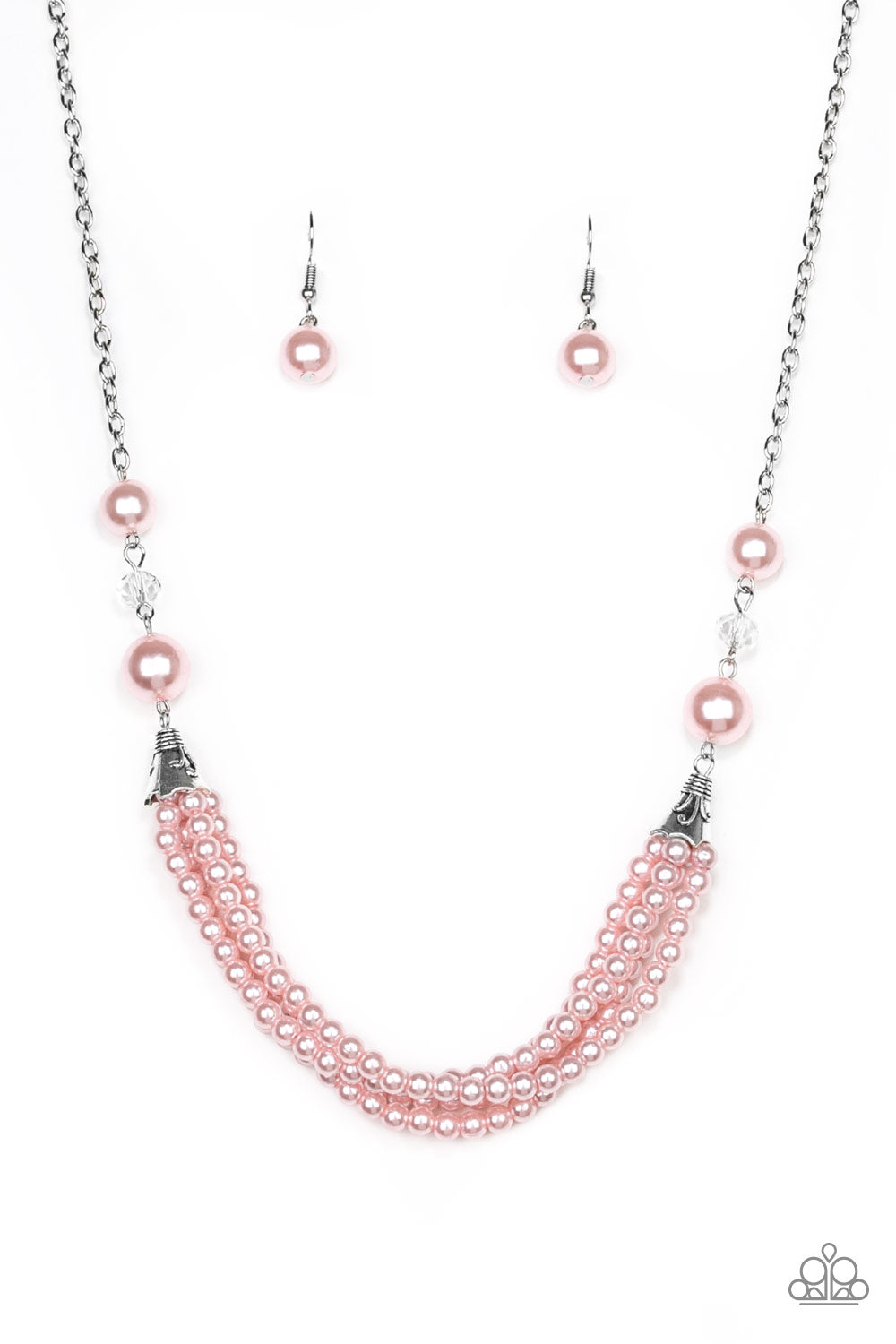 One-WOMAN Show - Pink Necklace Earring Set