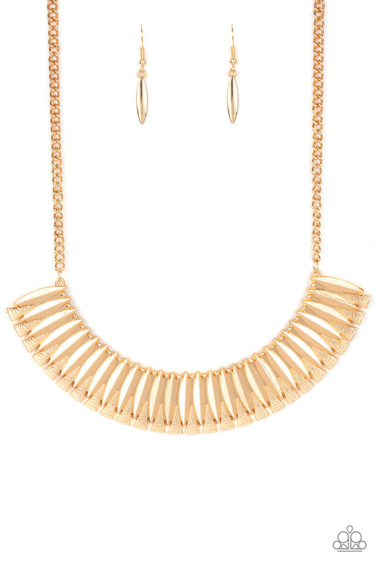 My Main MANE - Gold Necklace Earring Set