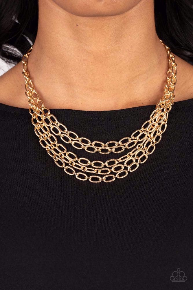 House of Chain- Gold Necklace Earring Set