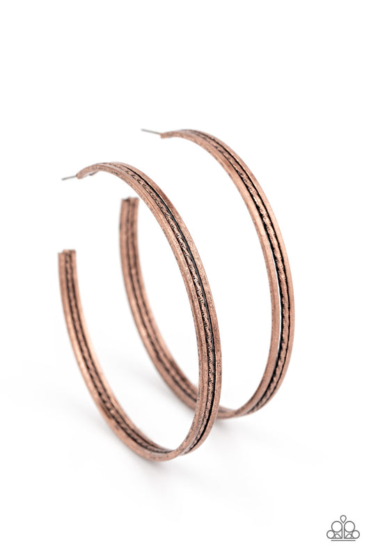 Midtown Marvel - Copper Hoop Earrings