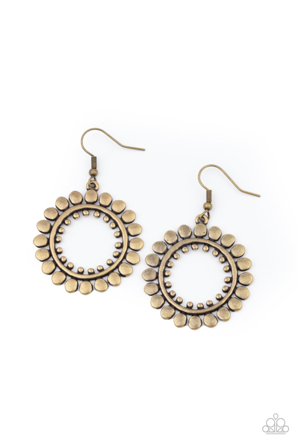 Radiating Radiance - Brass  Earrings