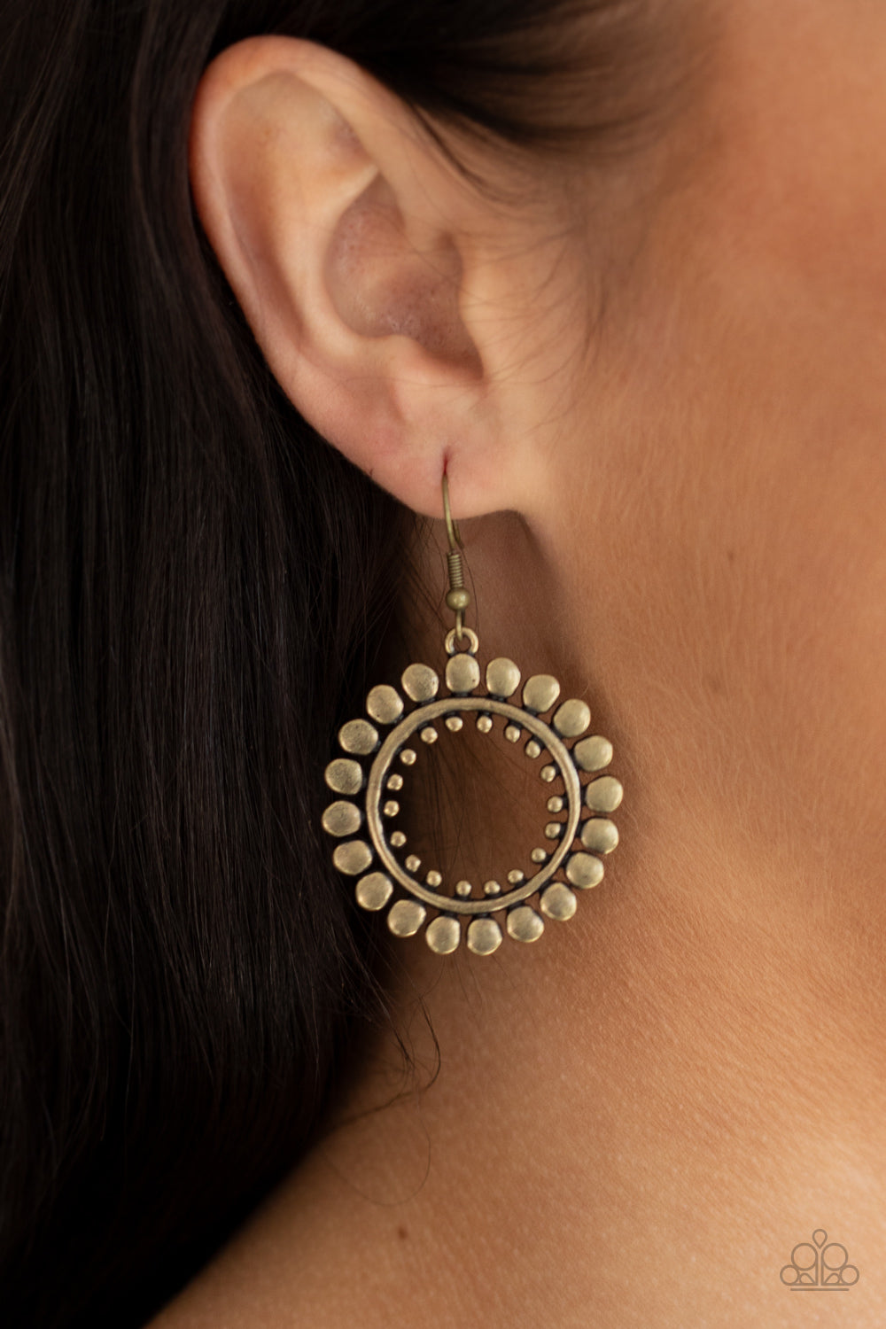 Radiating Radiance - Brass  Earrings