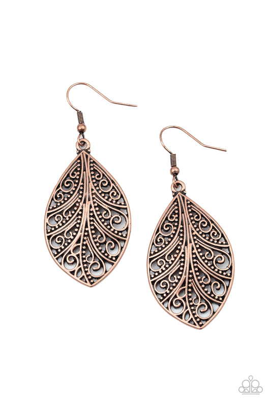 One VINE Day - Copper Earrings