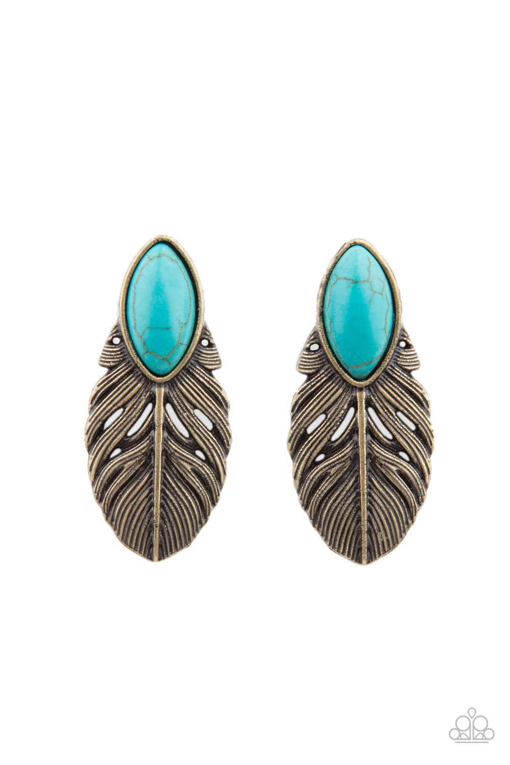 Rural Roadrunner - Brass Earring