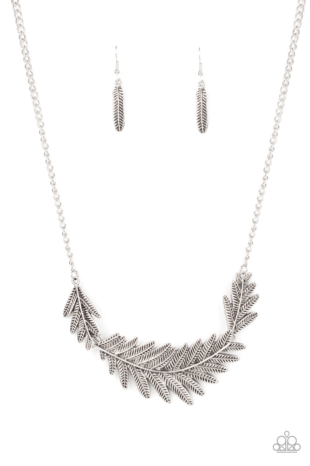 Queen of the QUILL - Silver  Necklace Earring Set