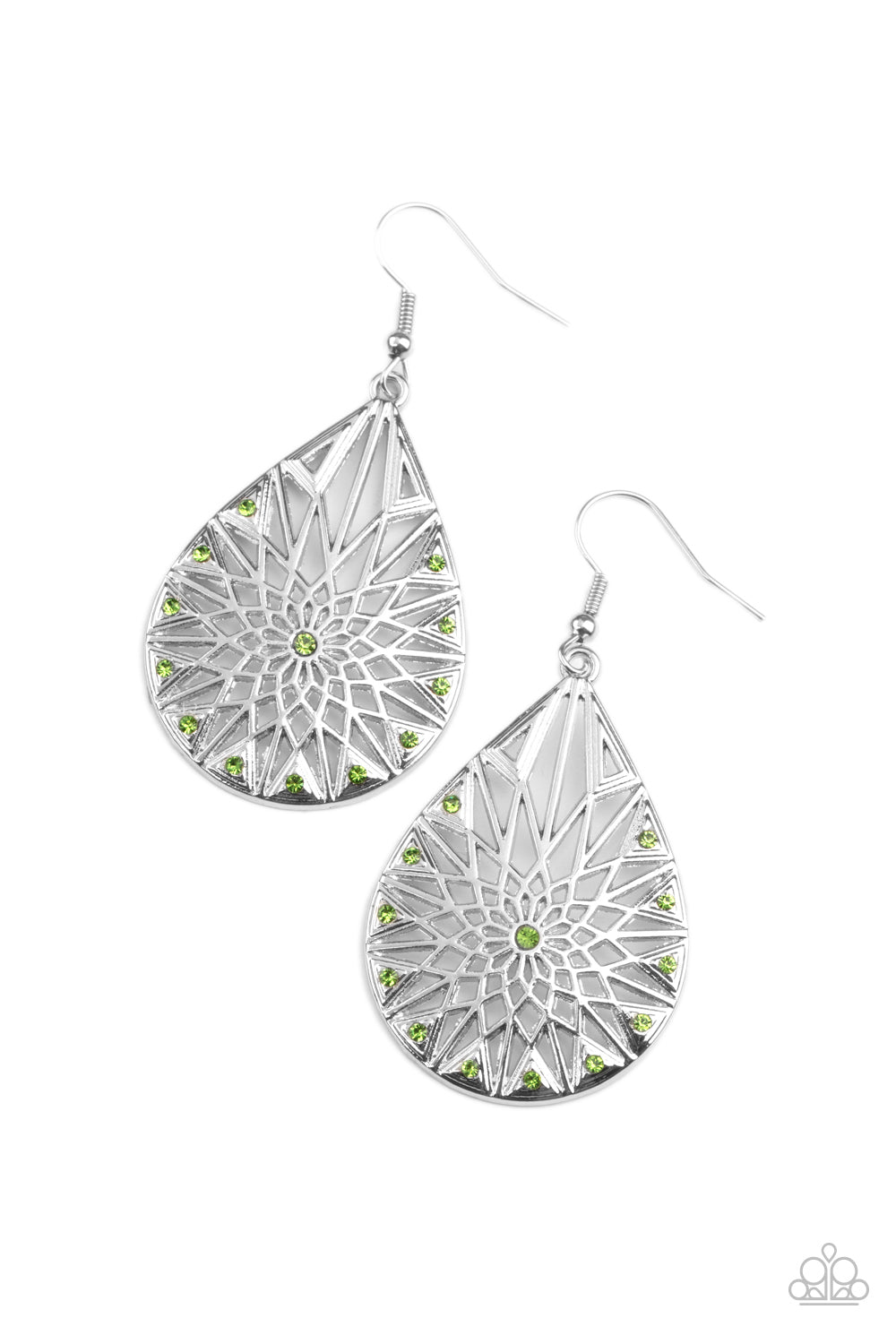 Icy Mosaic - Green Earring