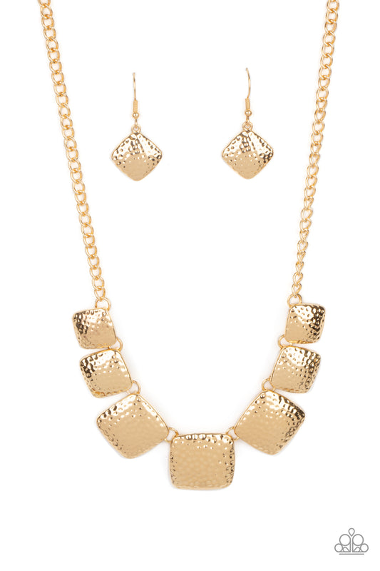 Keeping It RELIC - Gold Necklace Earring Set