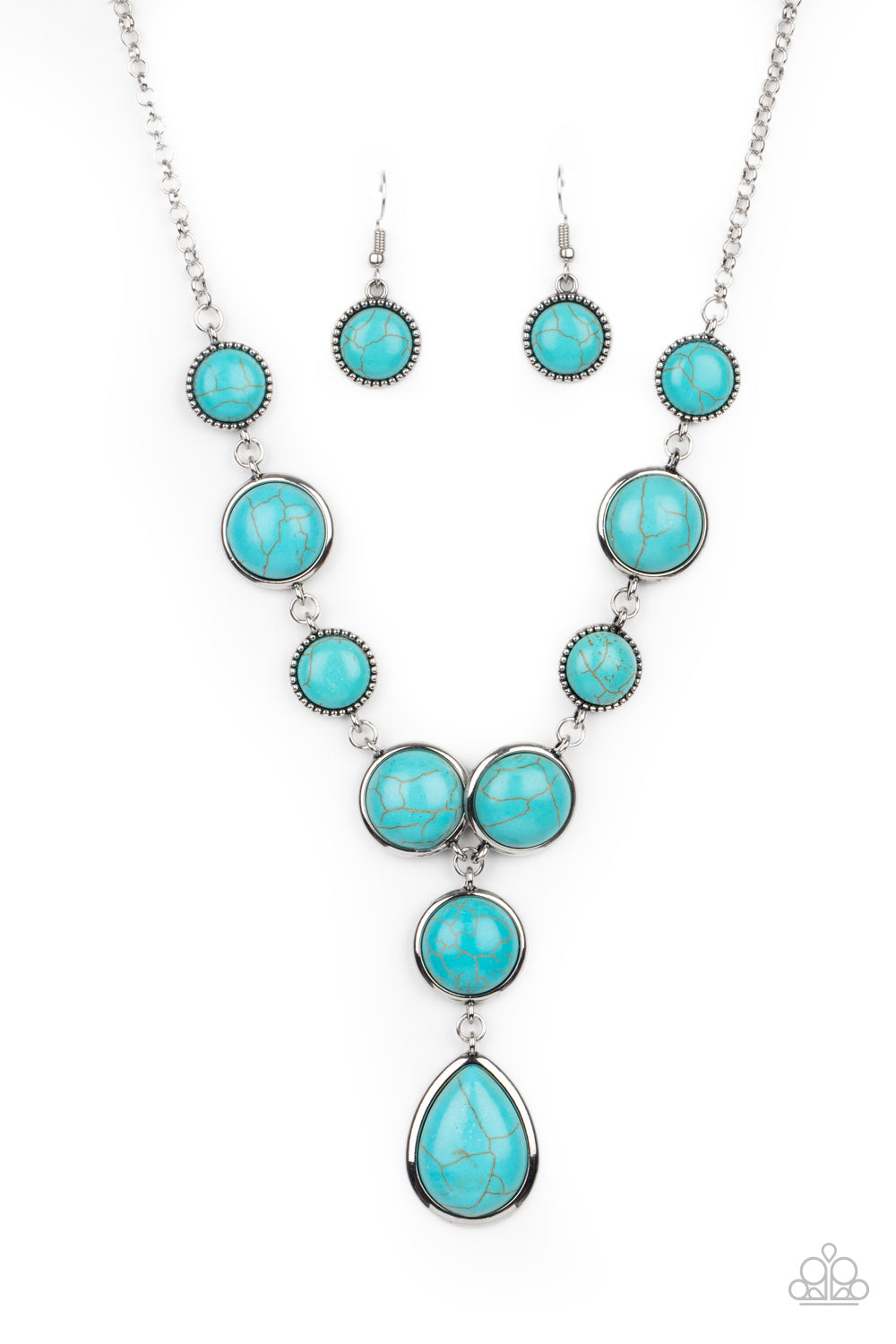 Terrestrial Trailblazer - Blue  Necklace Earring Set