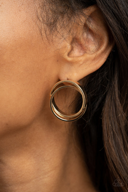 Always In The Loop - Gold Earrings