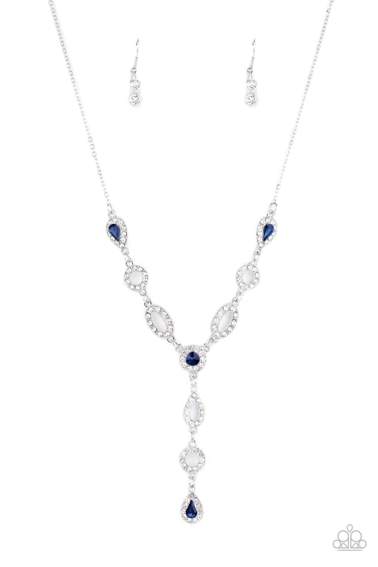 Royal Redux - Blue Necklace Earring Set