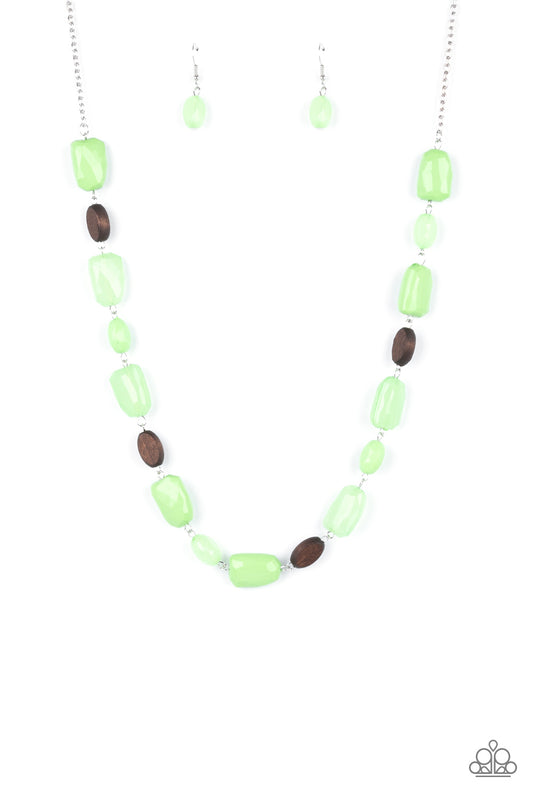 Meadow Escape - Green Necklace Earring Set