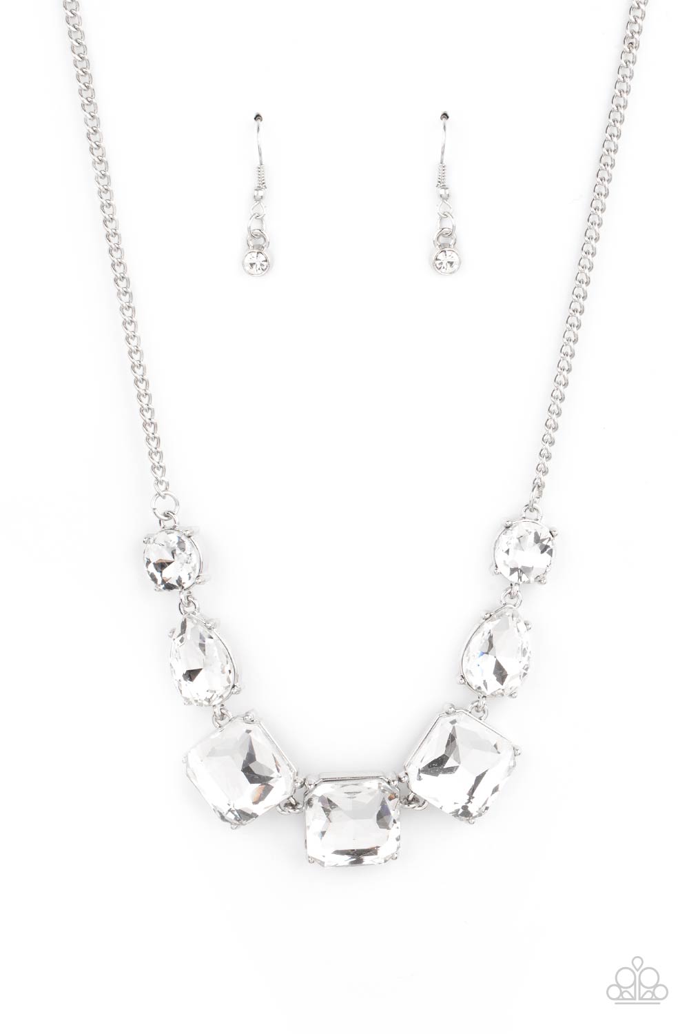 Unfiltered Confidence - White Necklace Earring Set