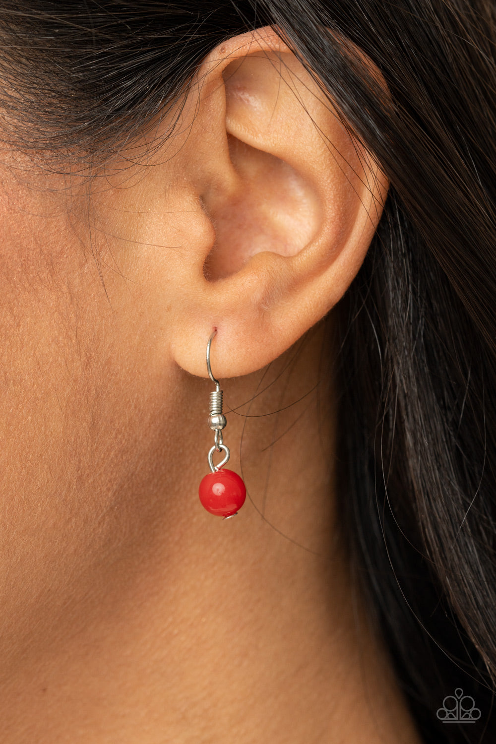 Prismatically POP-tastic - Red  Necklace Earring Set