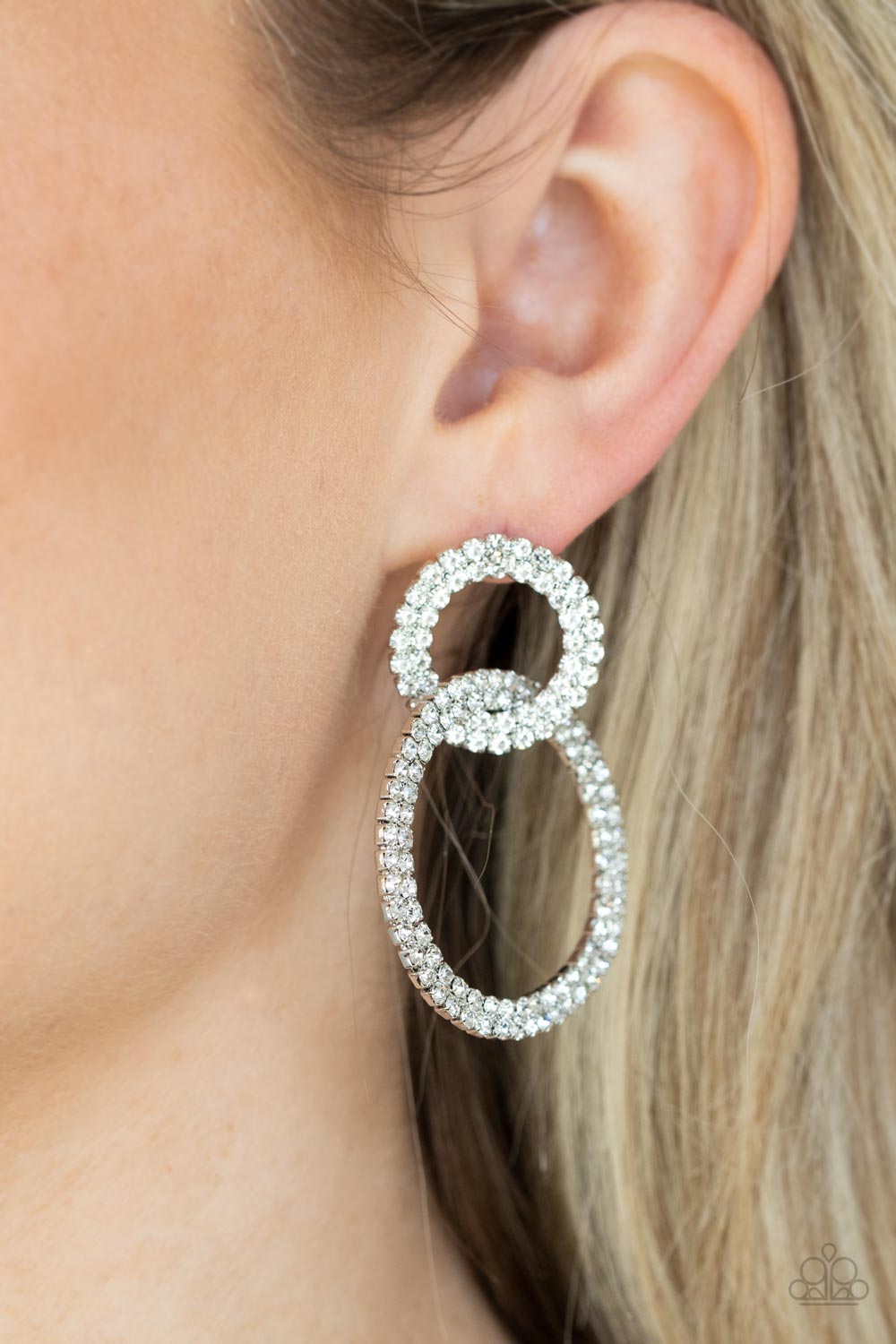 Intensely Icy - White Earring