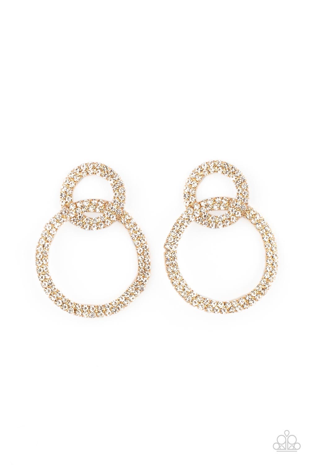 Intensely Icy - Gold Post Earring