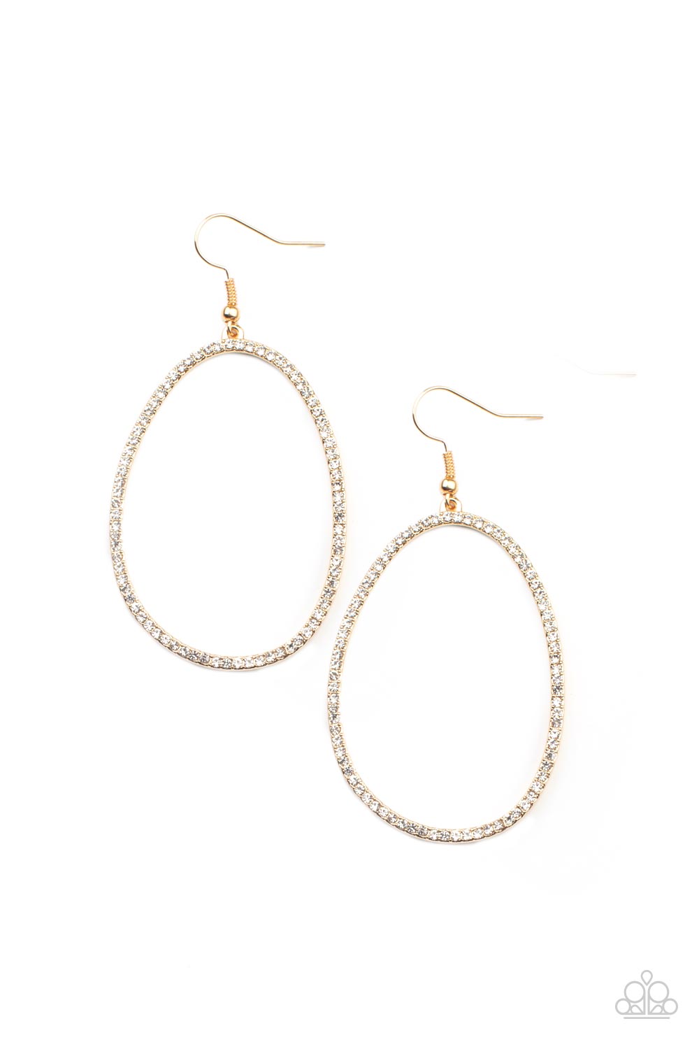 OVAL-ruled! - Gold Earring