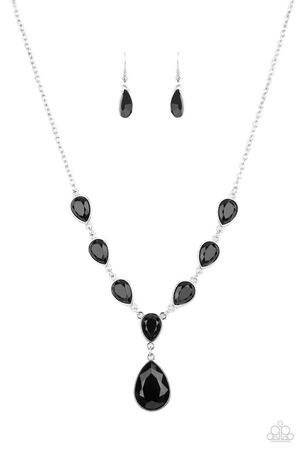 Party Paradise - Black Necklace Earring Set