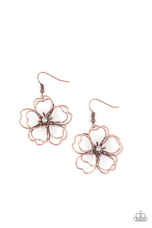 Petal Power - Copper Earring