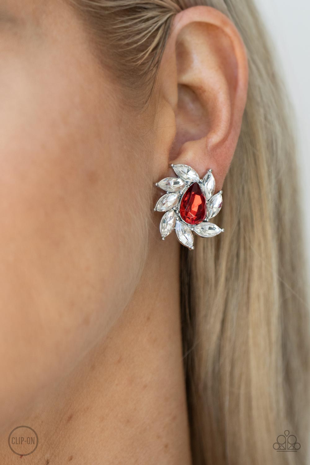 Sophisticated Swirl - Red Earring