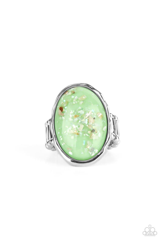 Glittery With Envy - Green Ring