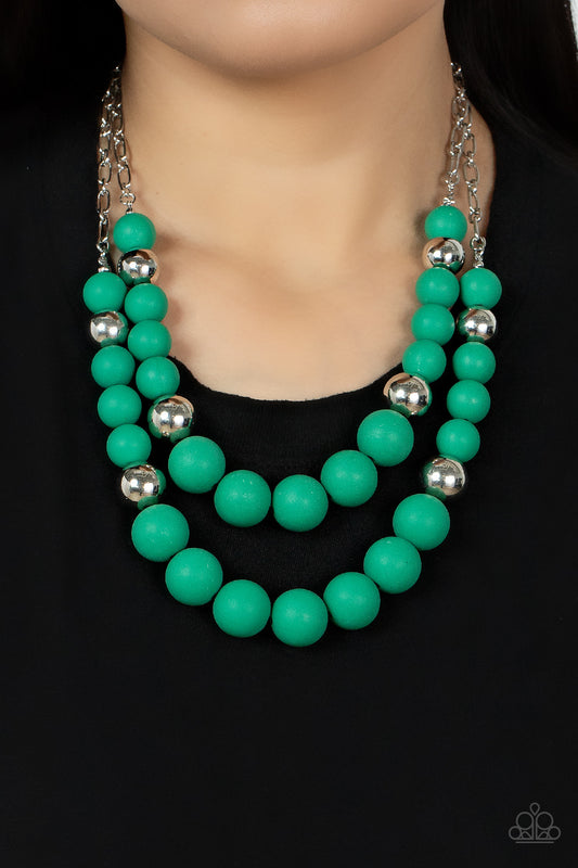 Vivid Vanity - Green Necklace Earring Set