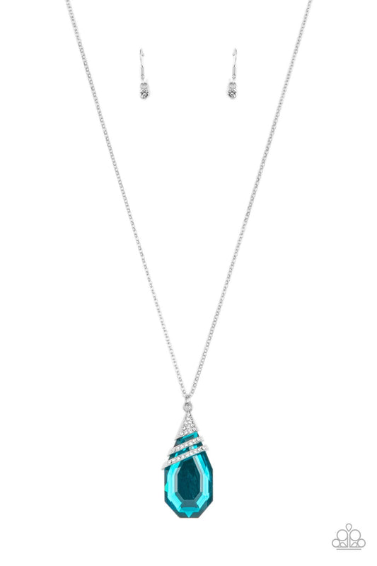 Demandingly Diva - Blue Necklace Earring Set