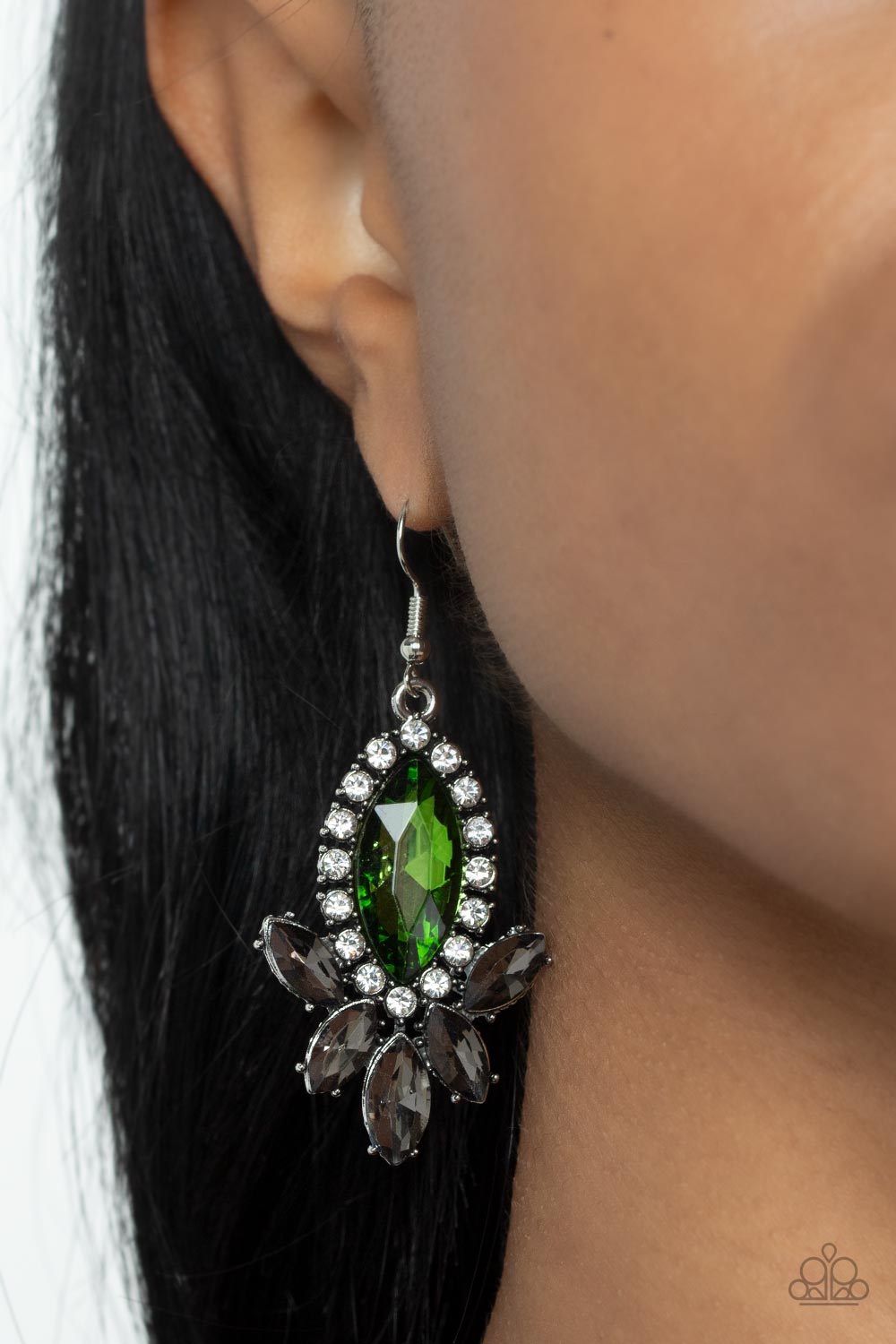 Serving Up Sparkle - Green Earring