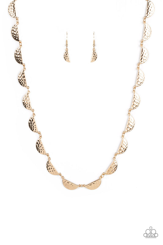 Lunar Jungle - Gold Necklace Earring Set