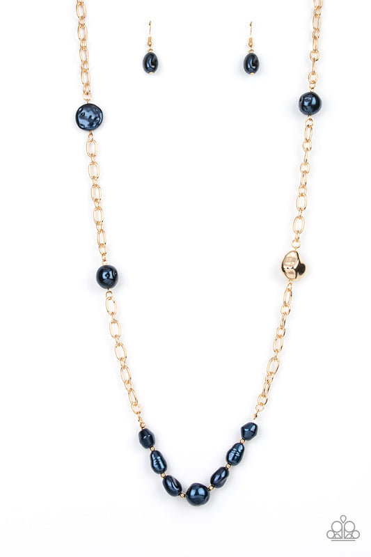 Pardon My FABULOUS - Blue  Necklace Earring Set