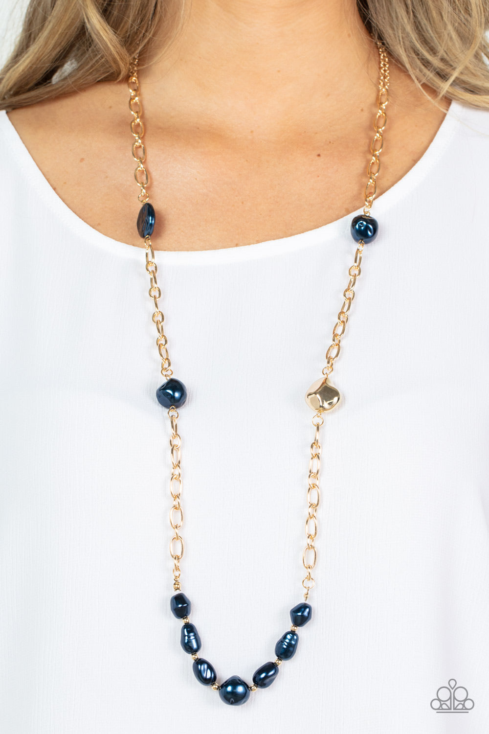 Pardon My FABULOUS - Blue  Necklace Earring Set