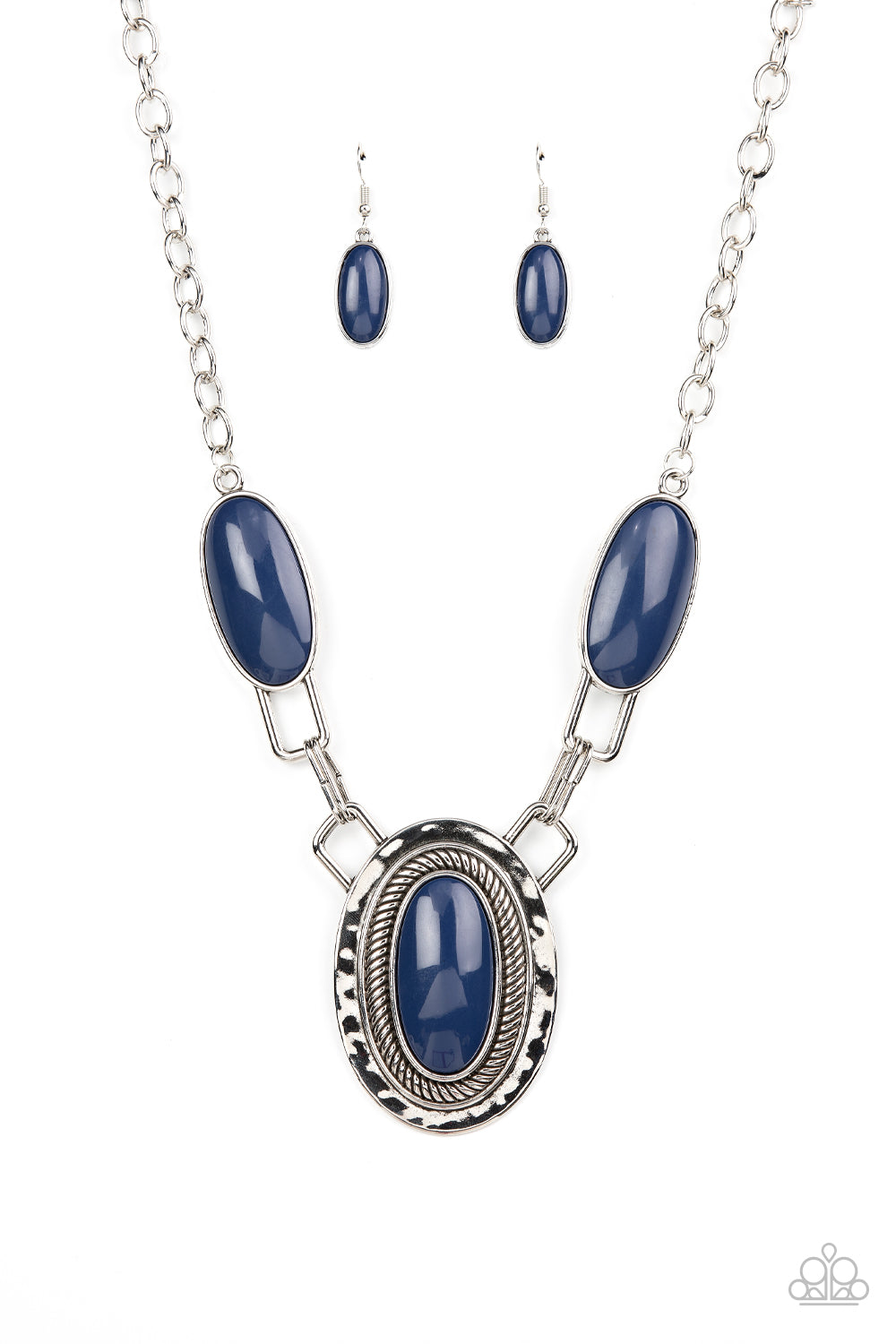 Count to TENACIOUS - Blue Necklace Earring Set