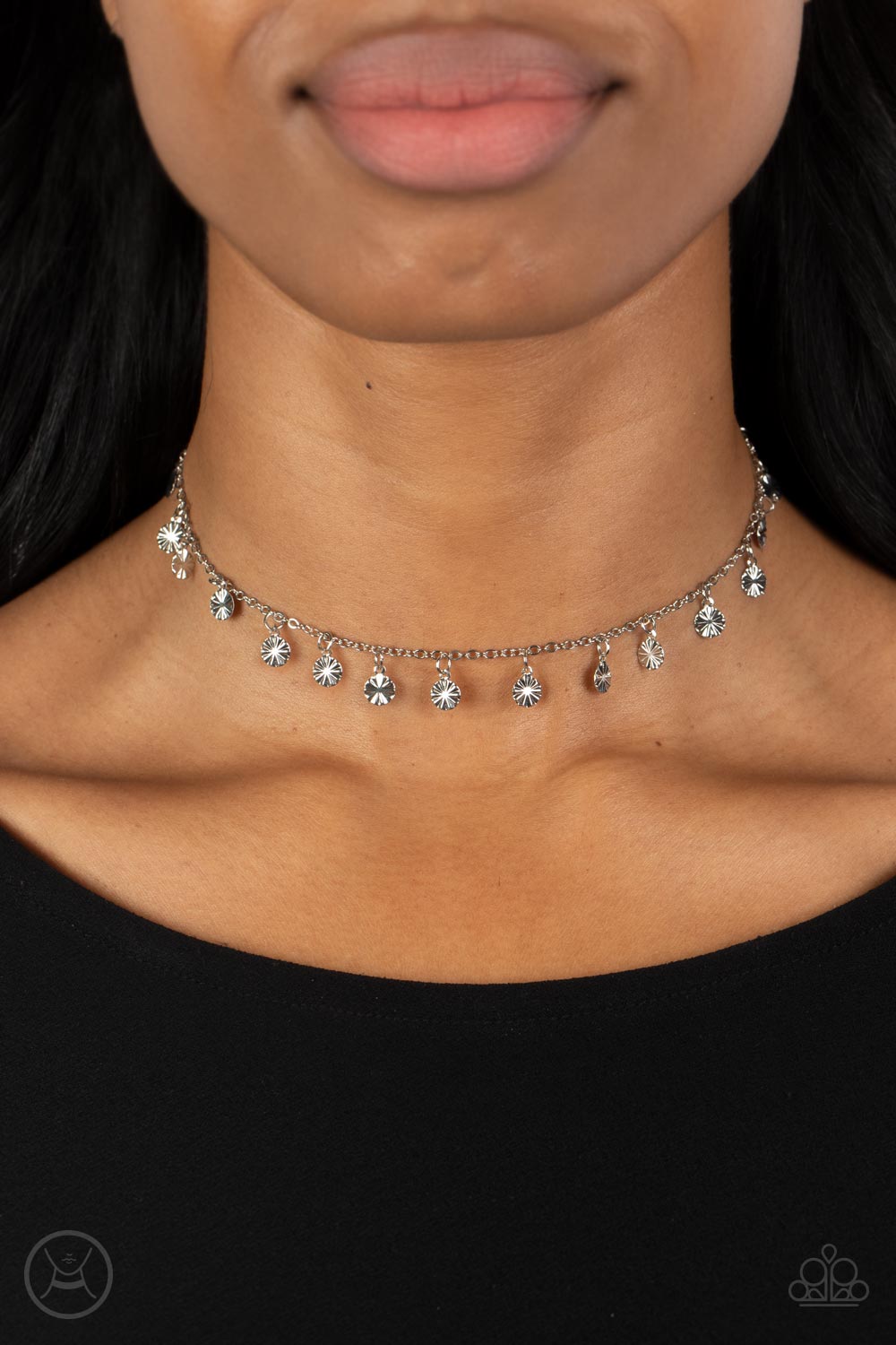 Chiming Charmer - Silver  Choker