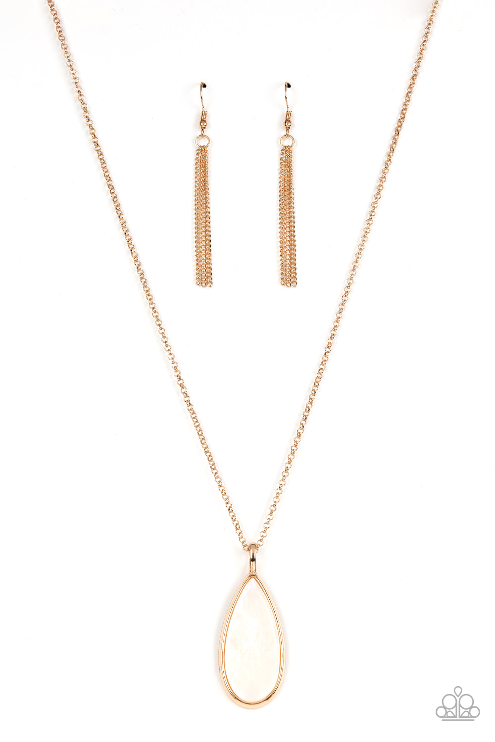 Yacht Ready - Gold Necklace Earring Set