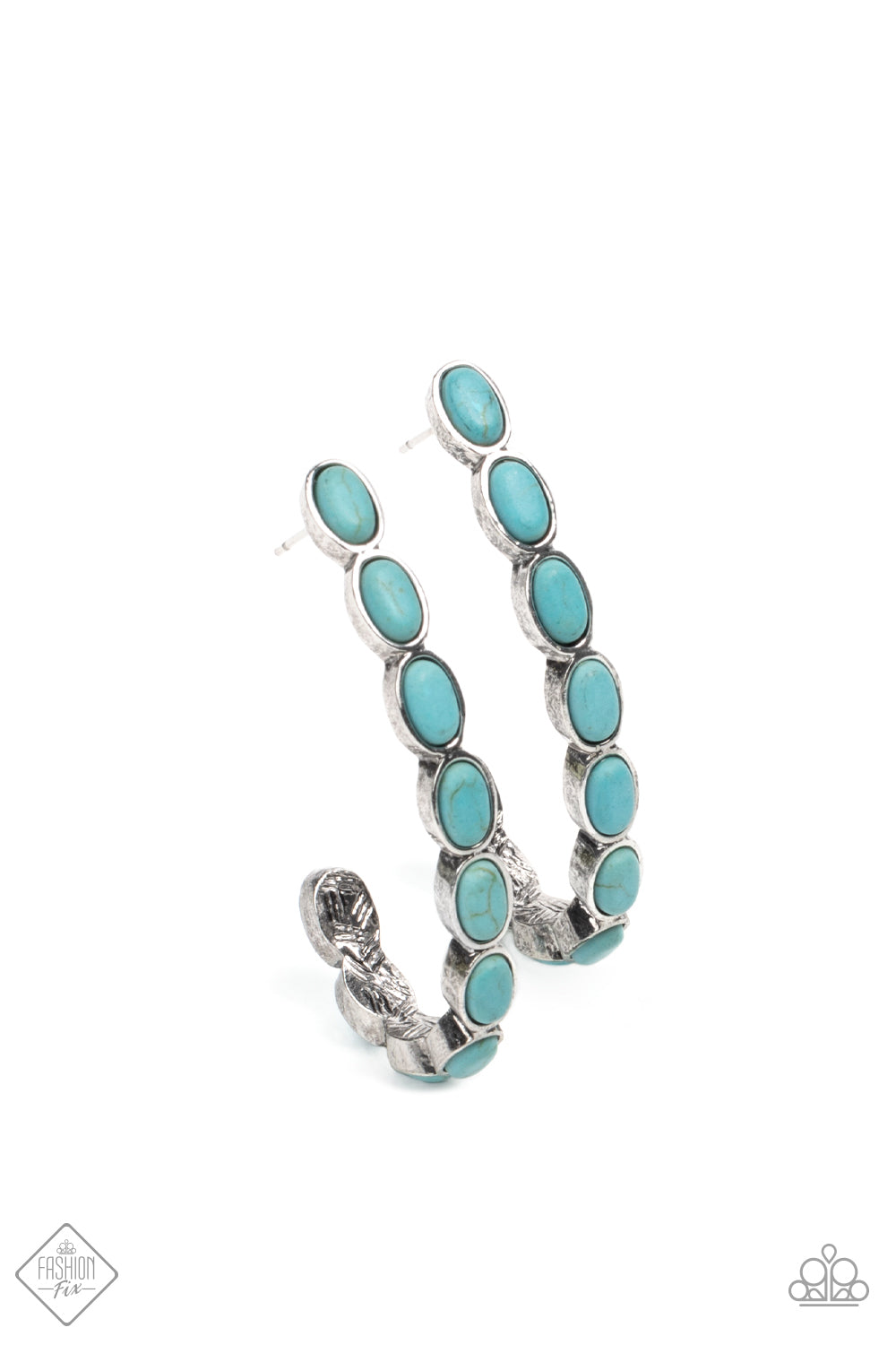 Kick Up a SANDSTORM - Blue Hoop Earring