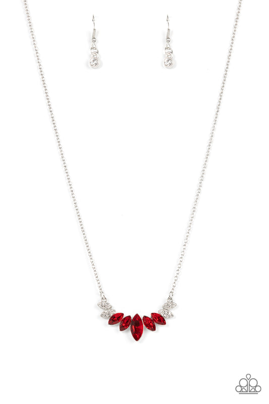 One Empire at a Time - Red Necklace Earring Set