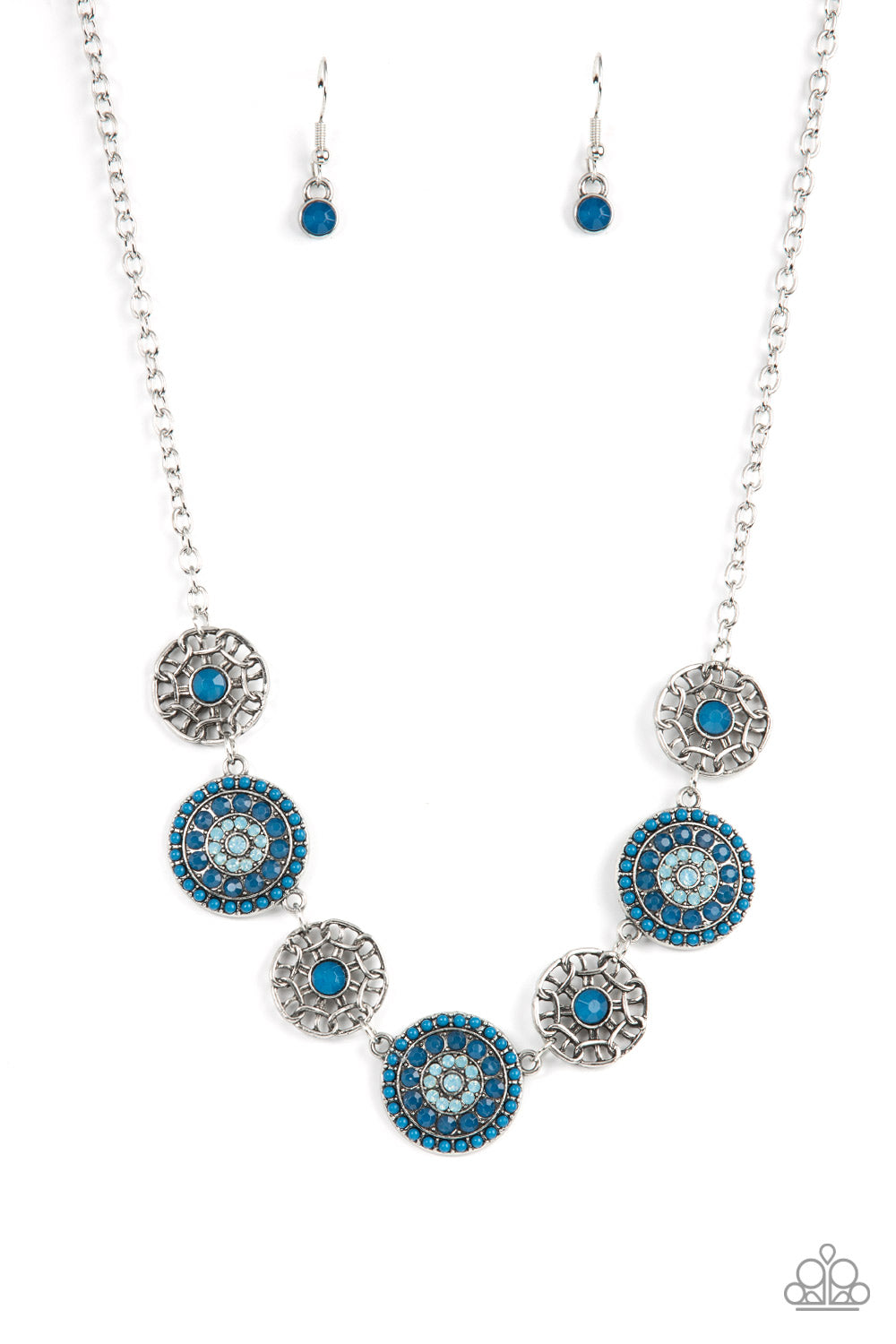 Farmers Market Fashionista - Blue Necklace Earring Set